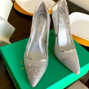 Bedazzled Silver Lauren Lorraine Pumps